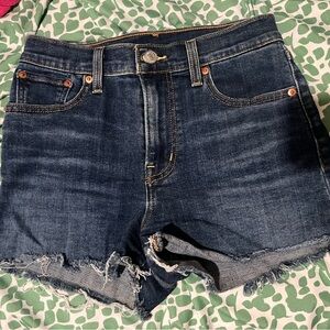 Levi's Dark Blue Jean Shorts